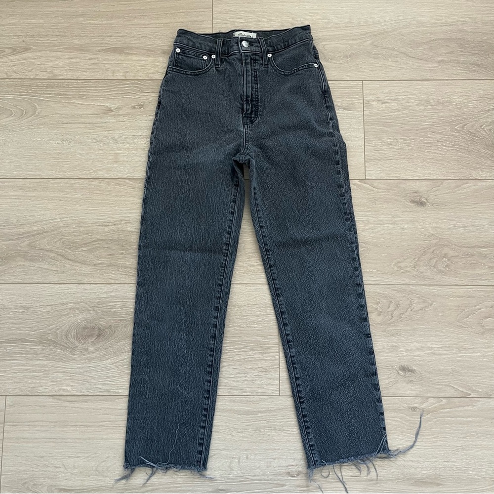Madewell The Straight Perfect Vintage Jean Distressed Hem Size 26